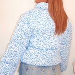 TCEC  Light Blue Floral Puffer Jacket Photo 3