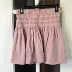 REWASH  Pink Gauze Cotton Wide Stretch Elastic Waist Mini Skirt Size Medium Photo 0