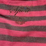 Style & Co Sport pink and gray drawstring top attached tank Photo 2