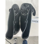 Steve Madden Womans Royce Royco Black Leather Lugged Platform Ankle Boots 10 Photo 5