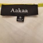 Aakaa {S}  Tiered Ruffle Yellow Midi Dress Photo 12