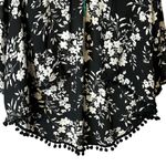 Mimi Chica  Black White Floral Kimono Bobble Trim TBEV757 Romantic Flowy‎ NWT S Photo 2