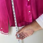 Vintage Circle T cowgirl rodeo shirt Women's Pink with Lace Trim Small Cowgirl Size 10 Photo 6