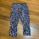 Nike Leggings Womens Medium Gray Pink Pro Dri-FIT Crop Running Workout Just Do Photo 2