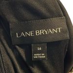 Lane Bryant Black and White Cold Shoulder Split Flutter Sleeve Midi Dress lined Photo 6