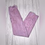 PacSun  Women’s 90’s Boyfriends Flower Embroidered Maroon Jeans Photo 1