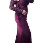 Cherley Black Cherry Velvet Maxi Dress Purple Size M Photo 11
