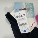 Roxy  NWT $138 3PC Bikini Top + solid beach classics high leg bottoms‎ M Photo 5