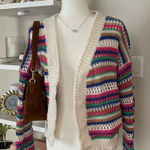 Vigoss Multicolor Striped Women's Sweater Size L Photo 0