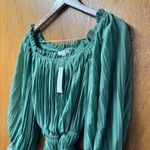Baltic Born NEW Aubrey Off the Shoulder Pleated Mini Dress Green Large L NWT Photo 6