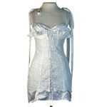 For Love & Lemons Zahra Mini Dress in White Medium New Womens Party Photo 3