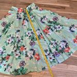 ZARA Woman Green Floral Circle Skirt XS Photo 3
