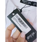 Nasty Gal NWT  Puff Sleeve Mini Dress White 2 Cottagecore Milkmaid Coquette Bride Photo 6