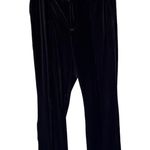 Good American - Black High Waist Striped Velour Dress Pants Sz Xl Photo 3