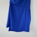 NBD X Revolve 2024 Tere Mini Dress Bright Cobalt Blue One Shoulder Women's SZ L Photo 8