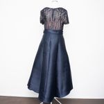 R&M Richards – Sequin & Satin Mother of the Bride Midi Gown Blue Size 16 Photo 2