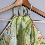 BCBGeneration  Floral Ruffle Halter Maxi Dress Women's XS Tropical Resort Beach Photo 6