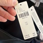 Anthropologie New  Black Navy Faux Leather Cut-Out Sleeveless Midi Dress Size 12 Photo 10