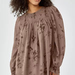 Aritzia  Wilfred Eden Floral‎ Boho Dress Brown Sz Small Photo 0