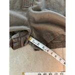 Lands' End  Jumpsuit Womens 8 Brown Linen 3" Shorts Utility Long Sleeve Romper Photo 5