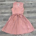 Grace Karin  NWT pink pleated sleeveless dress tie belt V-neck size small D50 Photo 0