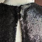 Free People  Liquid Shine Black Sequin High Neck Cocktail mini dress Extra Small Photo 7