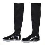 Luxury Rebel Black Over The Knee Boots Photo 1