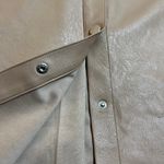 Spanx Long Sleeve Faux Leather Shirt Size Medium NEW Shacket Minimalist Classic Photo 6