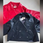 Free People Alexis cropped vegan leather jacket Red Photo 3