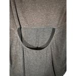 Heather Gray Short Sleeve Ruched Sides Round Hem Cut Out Back Blouse Women Sz M Size M Photo 6