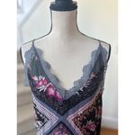 Free People  Stevie Floral Lace Black & Purple Slip Dress Photo 6