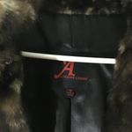 ADRIENNE LANDAU FAUX LEATHER FAUX FUR JACKET. XS Brown Photo 2