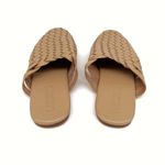 LIBERTÉ Prague Woven Mule Cream Leather 40 Size 9 Photo 7