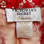 Victoria's Secret  Red Gold Silk Cherry Blossom Pattern Crop Bolero Photo 3
