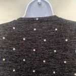 12PM By Mon Ami Womens Top Sz S Polka Dot Reindeer Sequin Holiday Glam Christmas Gray Photo 7