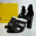 Baldi Vianca Studded High Heel Sandal Black Size 8.5 Photo 0