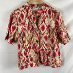 Chico's Linen Blend Button Up Short Sleeve Jacket 2 / Large Photo 0