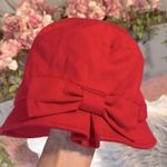 Talbots Red Bow Bucket Hat Photo 0