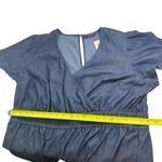 Lane Bryant  Chambray Flutter-Sleeve Smocked-Waist Romper Photo 8