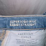 American Eagle  Comfort Stretch Waistband Super High Rise Baggy Straight Leg Jean Photo 4