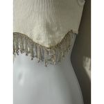 ZARA  Limited Edition Seamless Crop Top Viral Rhinestone Fringe Hem Sz XS/S Photo 4