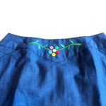Quantum Sportswear Vintage Denim Floral Skort Skirt Athletic Casual Size Medium Blue Photo 1