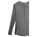Athleta  Top Womens Medium Gray Quarter Zip Long Sleeve Ruched Athletic Sporty Photo 11