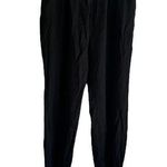 Emporio Armani  Pull On Jogger Pants 100% Lyocell Button Pockets Solid Black 8 Photo 0