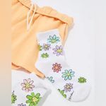 American Eagle  Outfitters White AE Flower Smiley® Colorful Daisy ‘90s Crew Socks Photo 7