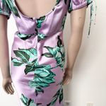 ASOS [ Curve] Purple Green Floral Print Twist Front Satin Midi Dress NWT Size 12 Photo 9