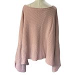 Free People  Can’t Wait Pink Women's Sweater poncho Size MEDIUM Photo 3