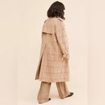 Farm Rio Pineapple Eyelet Trench Coat Womens XS Tan Khaki Cotton Button Front Photo 1