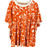 Universal Standard Floral Pima Cotton Modal T-Shirt Orange White 2XL (30-32) Photo 0