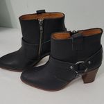 Madewell  Black Ankle Boots with Brown Heel Photo 1